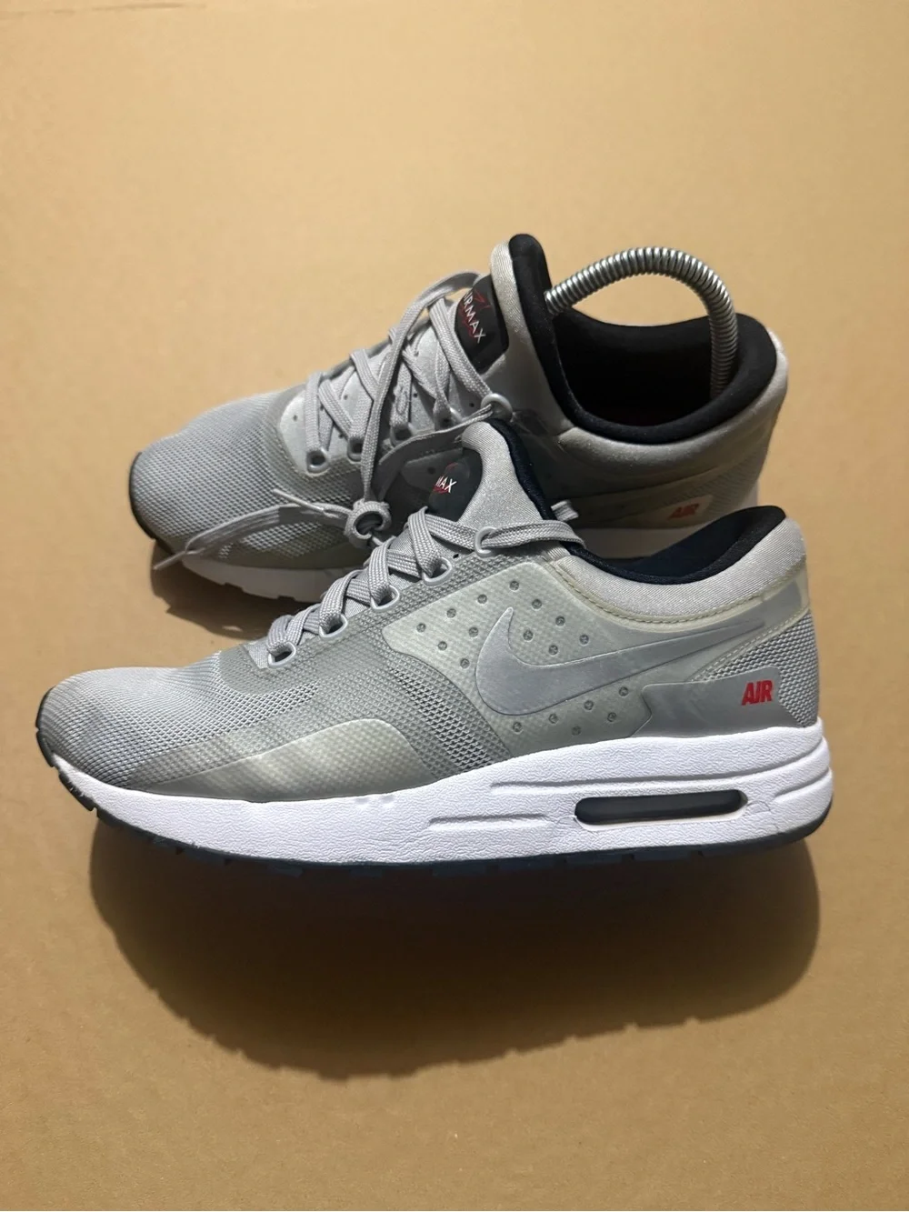 Nike Grey and White Air Runner Sneakers